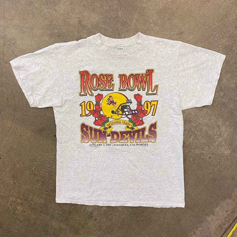 Vintage Arizona State University Sun Devils 1997 Rose Bowl Tultex T-Shirt Large